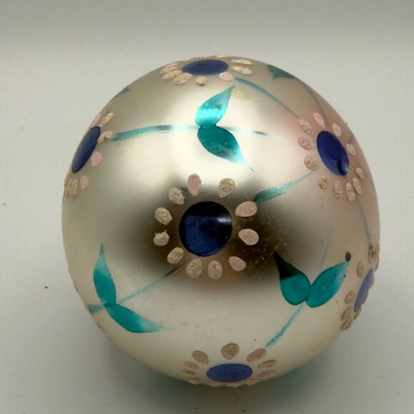 Fantasia Jumbo Mercury Glass Vintage Christmas Ornament Poland Flower Daisy - Picture 10 of 11